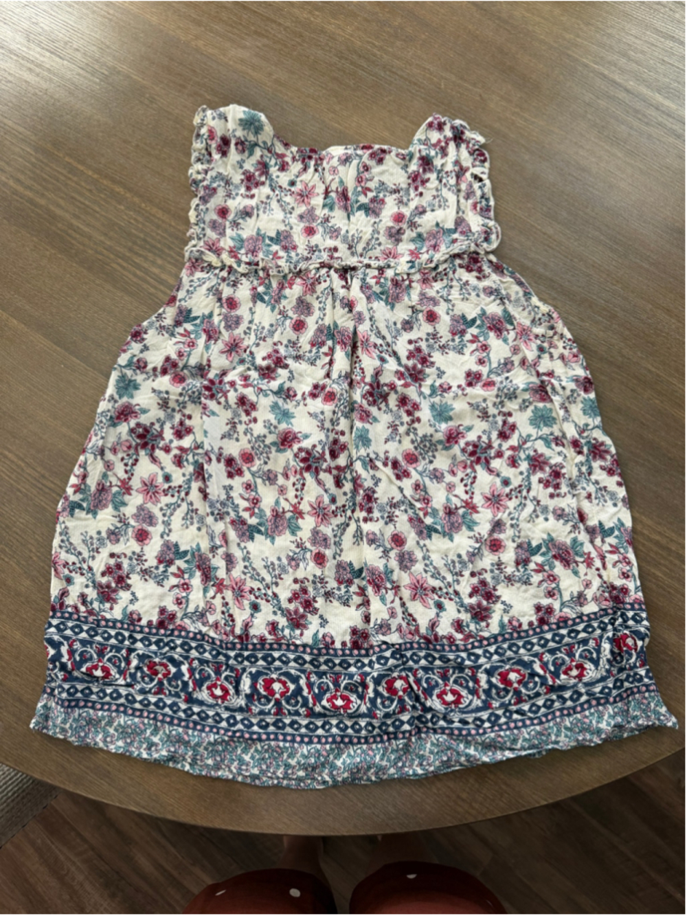 Knox Rose Floral Blouse XL White Pink Sleeveless Top EUC - Picture 2 of 7